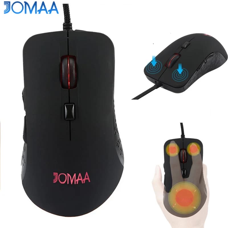 Jomaa Mouse cablato Riscaldamento Mouse da gioco regolabile 2400 DPI per mouse per computer per mouse riscaldato invernale freddo