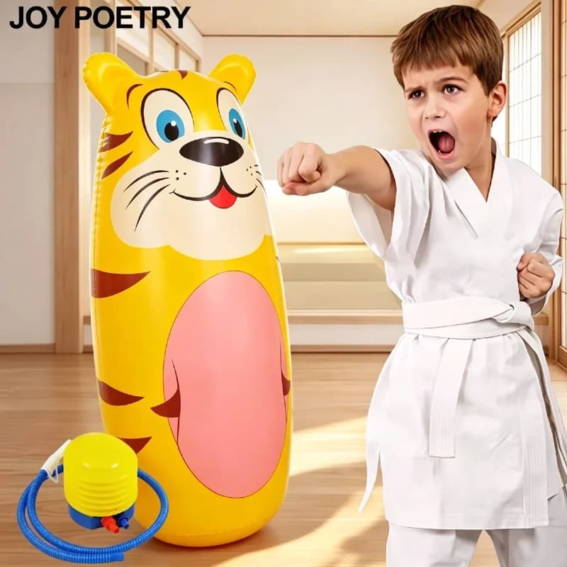 Tiger Dolphin Inflatable Standing Punching Bag Tumbler Boxing Children Adult Sport Toys Kids Activity Outdoor Game Gift