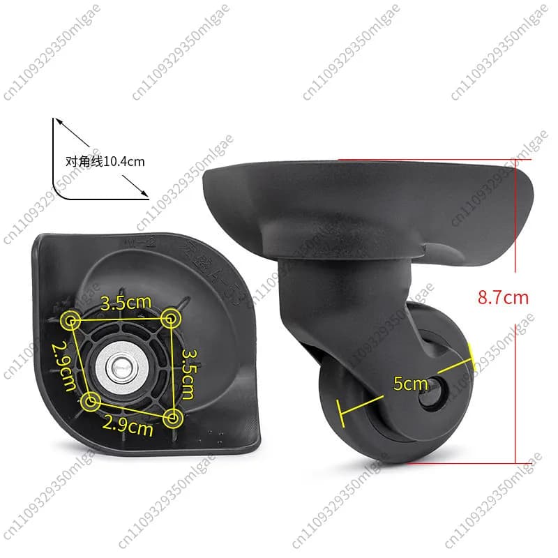 For TS50 Universal Wheels Replacement For Pierre Cardin Luggage A53 Spinner Casters Travel Suitcase Repair Parts