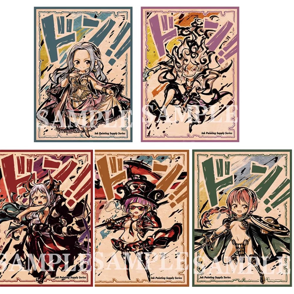 60PCS 67x92mm One Piece Laser Anime Buste per carte Dimensioni standard Carte da gioco da tavolo Protezione per MGT/TCG/PTCG/PKM Protezione della carta