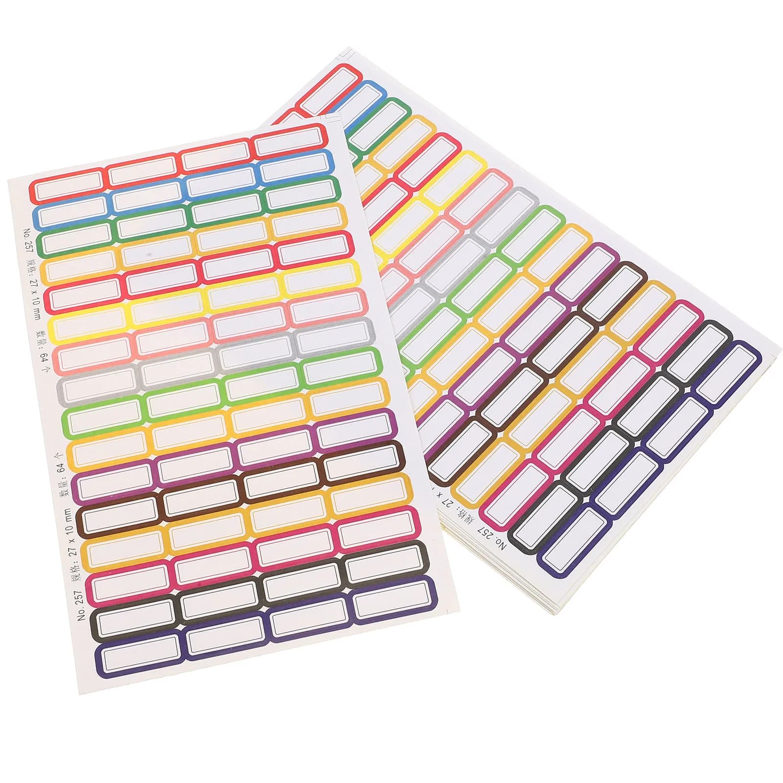 20Sheet Waterproof Name Tags Self Adhesive Paper Labels for Bottles Test Tubes Files Folders School Office Use