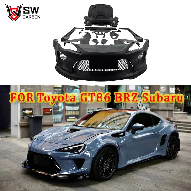 Robot Type Wide Body Kit For 13-19 Toyota GT86 ZN6 BRZ ZD6 Front Bumper Lip Fenders Side Skirts Rear Diffuser Rear Wing Bodykit