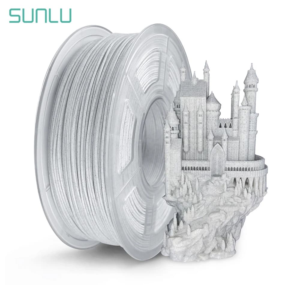 SUNLU PLA Filamento stampante 3D 1.75MM 1KG Roccia Texture Marmo Colore PLA Filamento stampante 3D Precisione dimensione +/-0.02mm