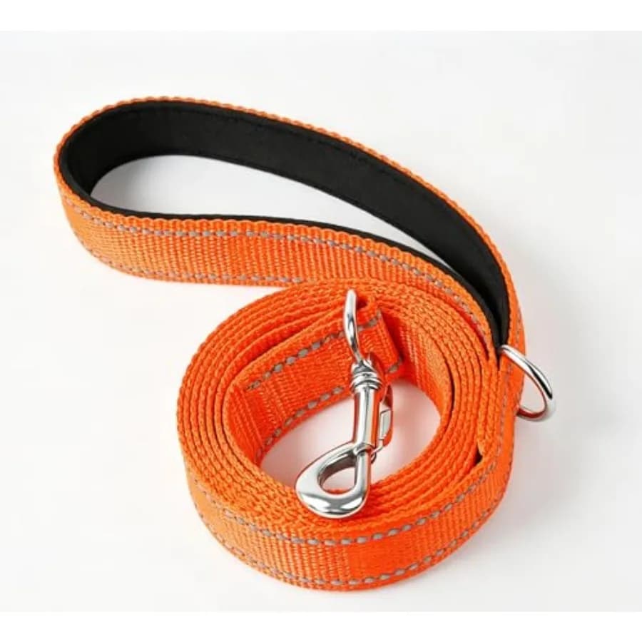 6 FT Reflective Dog Leash, Nylon Heavy Duty Leashes with Soft Padded Handle for Small Medium Large Dogs Walking, 1 Inch Wide Or