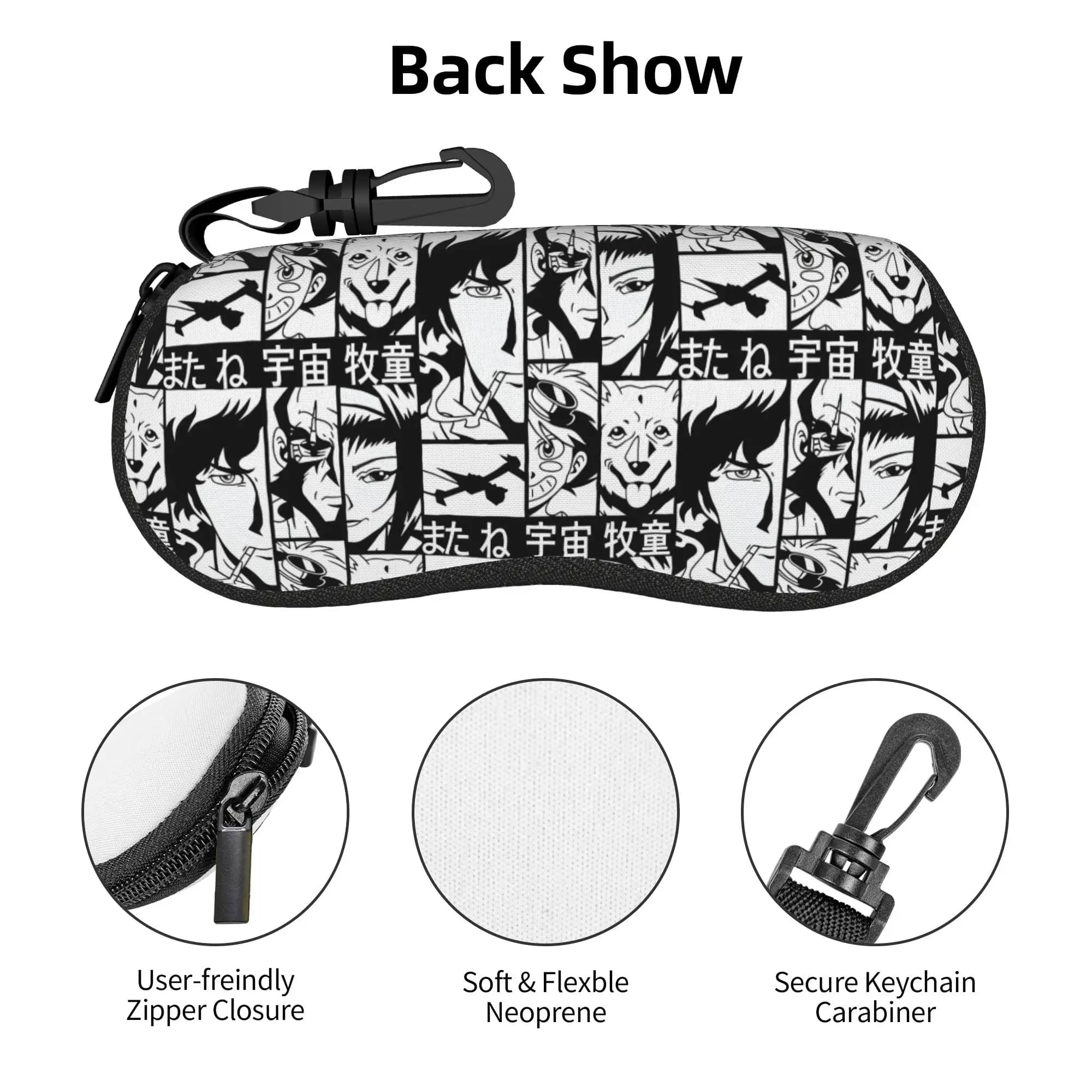 Cowboy Bebop Manga Cartoon Shell Eyeglasses Protector Cases Women Men Sunglass Case Anime Cartoon Glasses Pouch