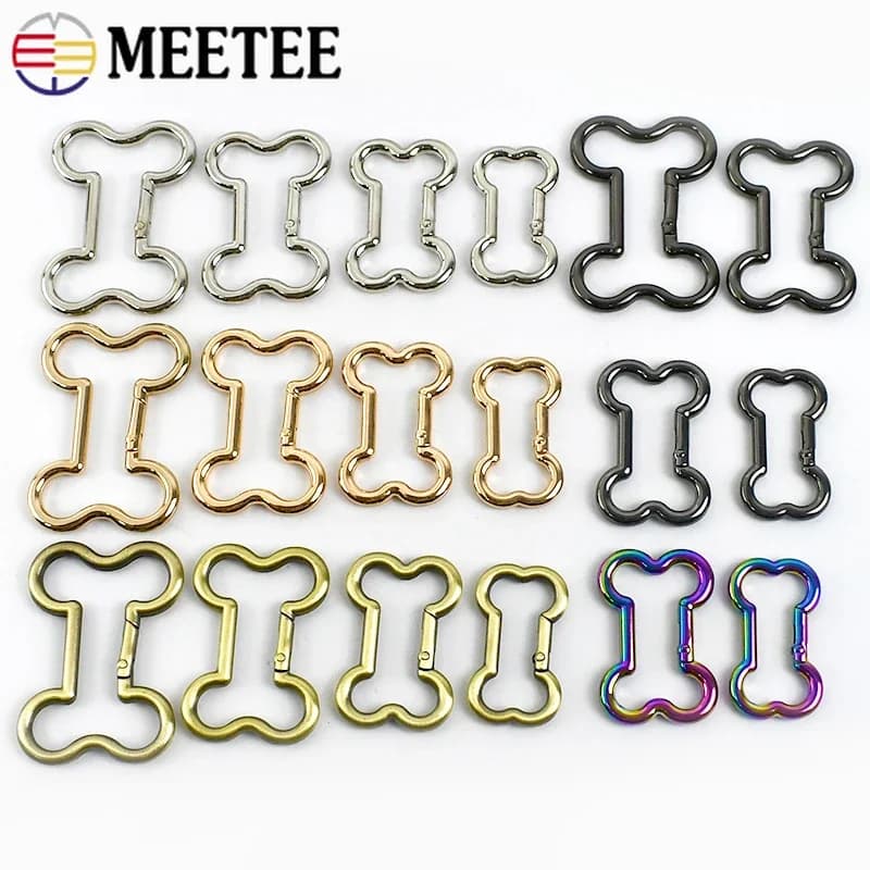 5/10Pcs fibbia ad anello in metallo osseo per borsa con cinturino O D anelli chiusura fettuccia Clip per cintura fibbie ganci a molla accessori per borse fai da te