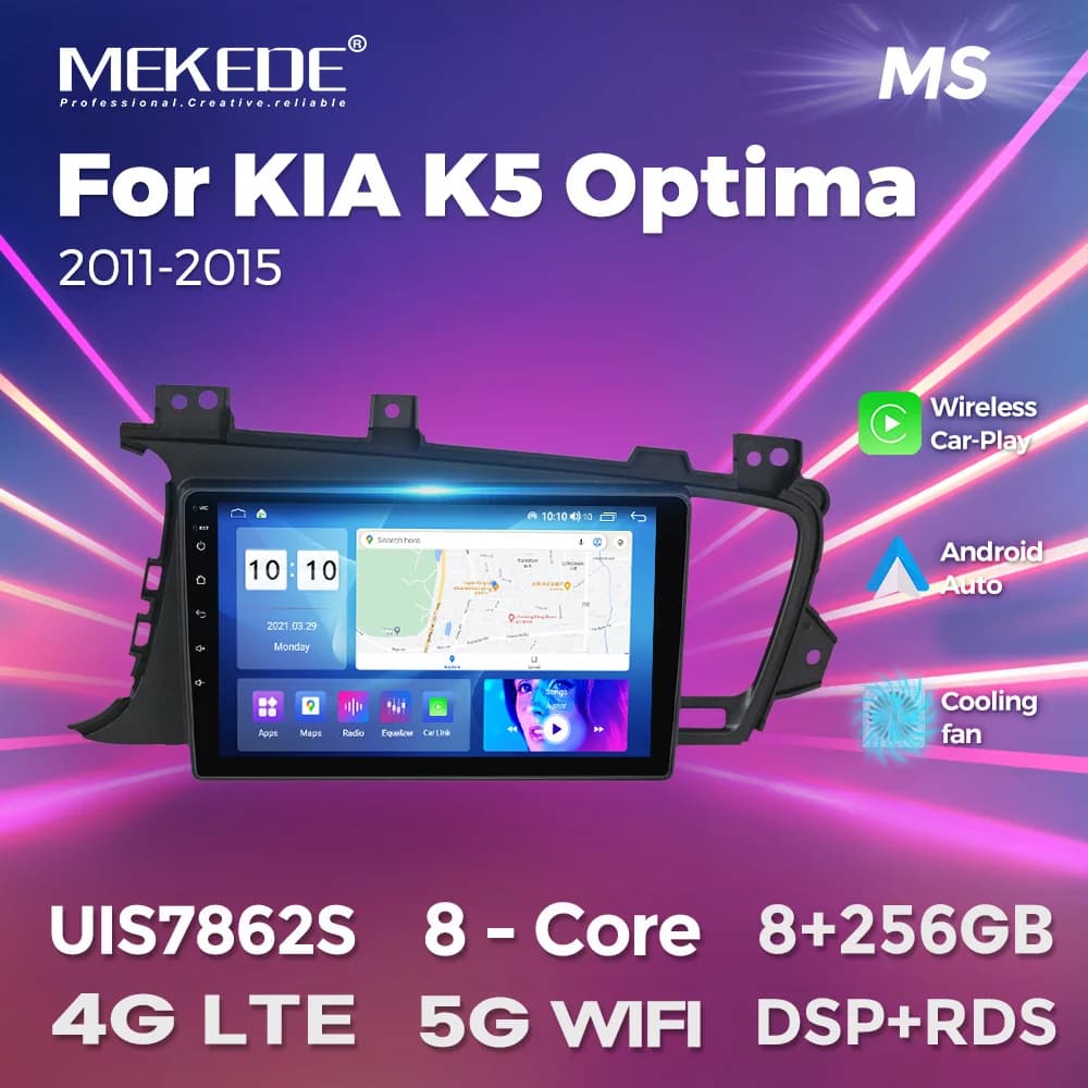 MEKEDE Android 13 8-Core autoradio navigazione GPS Wireless CarPlay Android Auto Stereo Head Unit per Kia K5 Optima 2011 - 2015