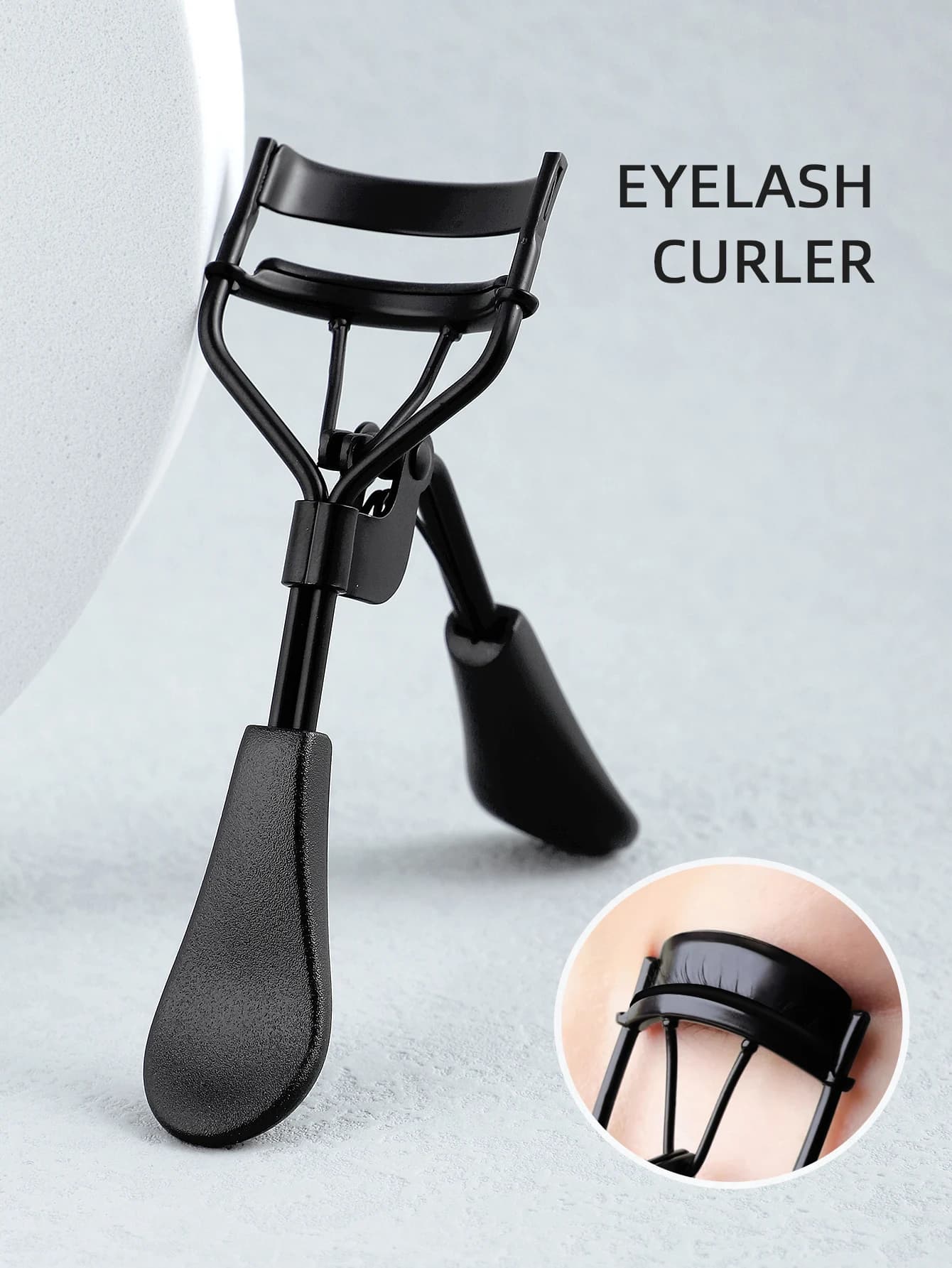 1 portable eyelash curler black, stainless steel eyelash curler lasting shaping, suitable for female eyelash lifting, eye eyelas