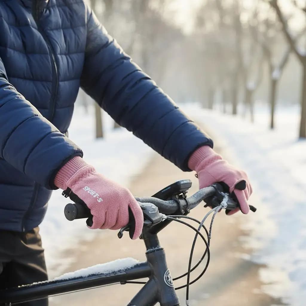 Nuovi guanti touch screen caldi unisex Ottiche in velluto Sport invernali Protezione per le mani Monocromatico 2025