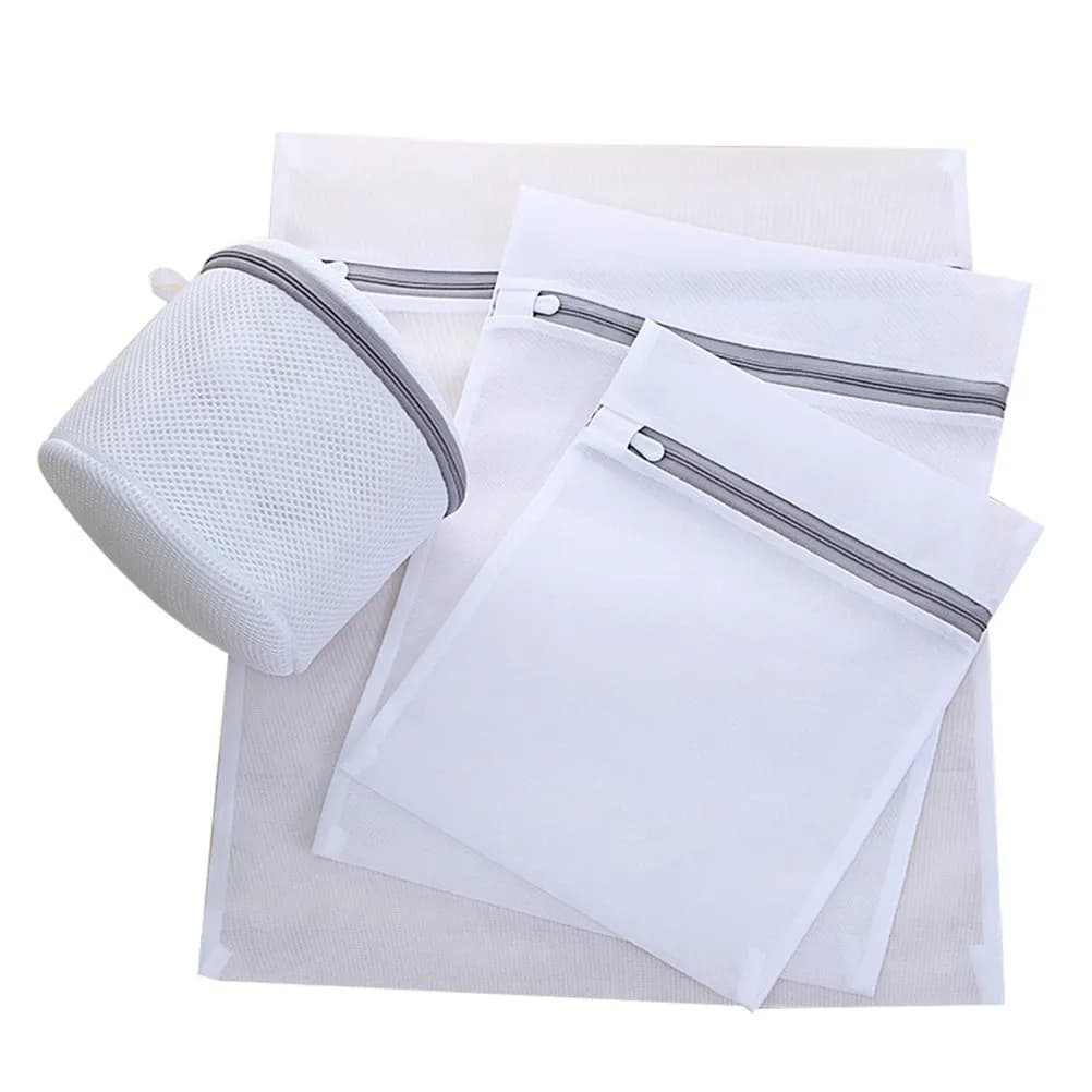 7Pcs Laundry Mesh Bags Set Thickened Zipper Wash Bags for Underwear Socks Bras Delicates Prevent Snagging Tangling Zippers