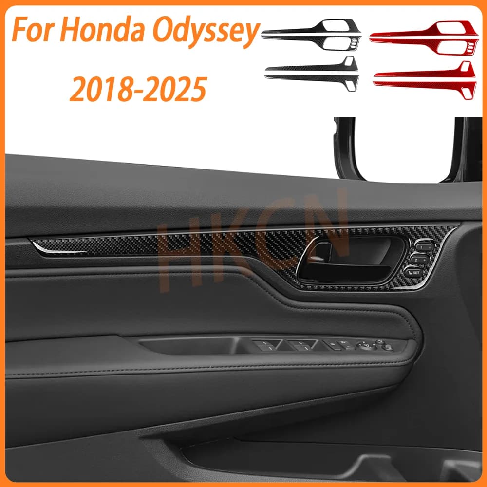 Carbon Fiber Decorative Wall stickers for Panel Switches Front Doors and Rear for Honda Odyssey 2018-2025, Interior Accessories Auto