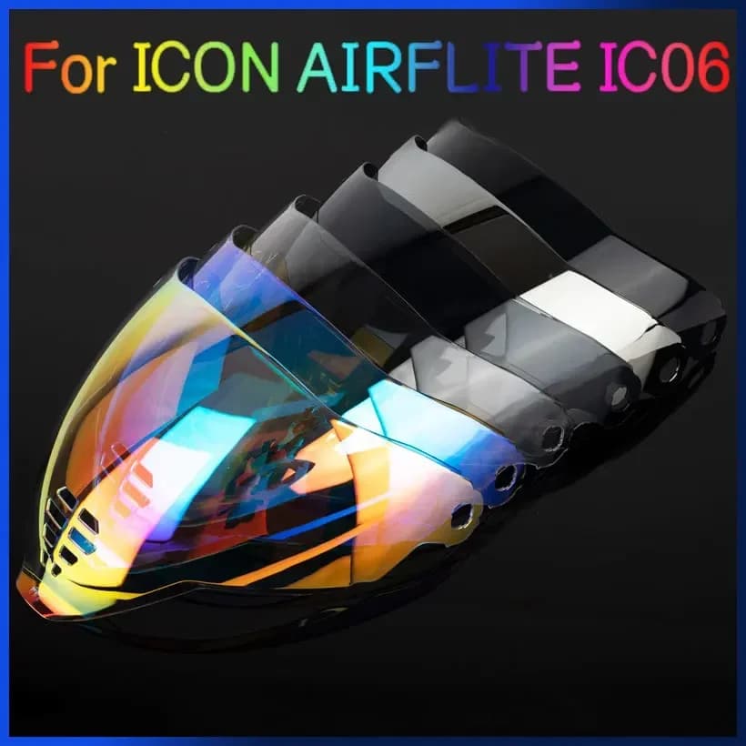 Visiera per caschi Airflite per ICON AIRFLITE IC06 visiera per casco moto Anti-uv antigraffio antipolvere protezione antivento accessori per lenti