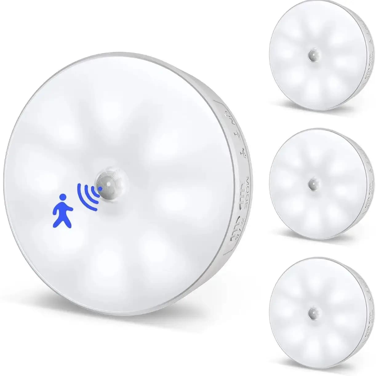 Lampada Notturna LED Intelligente con Sensore di Movimento, Illuminazione Automatica di Emergenza, Ricarica USB-C, Luce Notturna Wireless con Fissaggio Magnetico