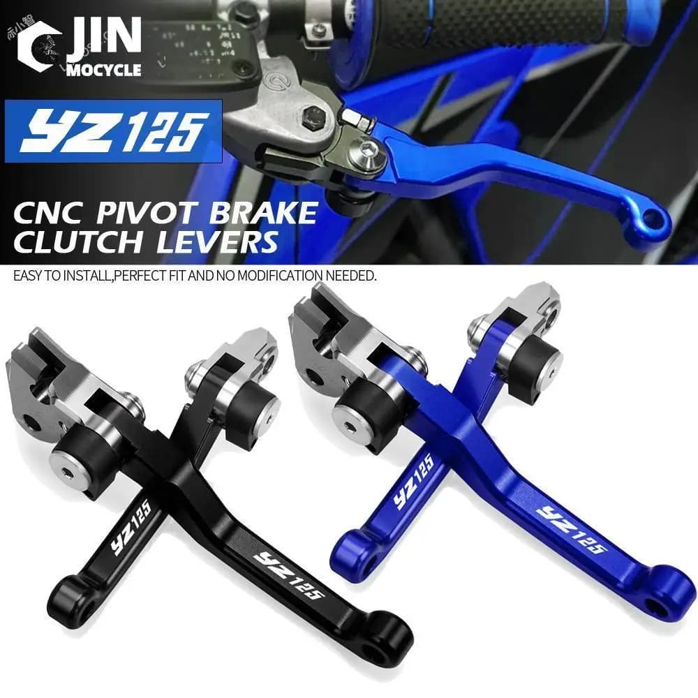 Motocross Foldable Pin Dirt Bike CNC Bra brake Cable Wrapping Lever for YAMAHA YZ125 2015 2016 2017 YZ 125 Parts