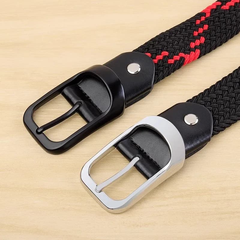 33 Styles 3.5cm No-hole Elastic Canvas Belt For Men Women Universal Korean Versatile Student Trendy Fashion Belt Elasticity