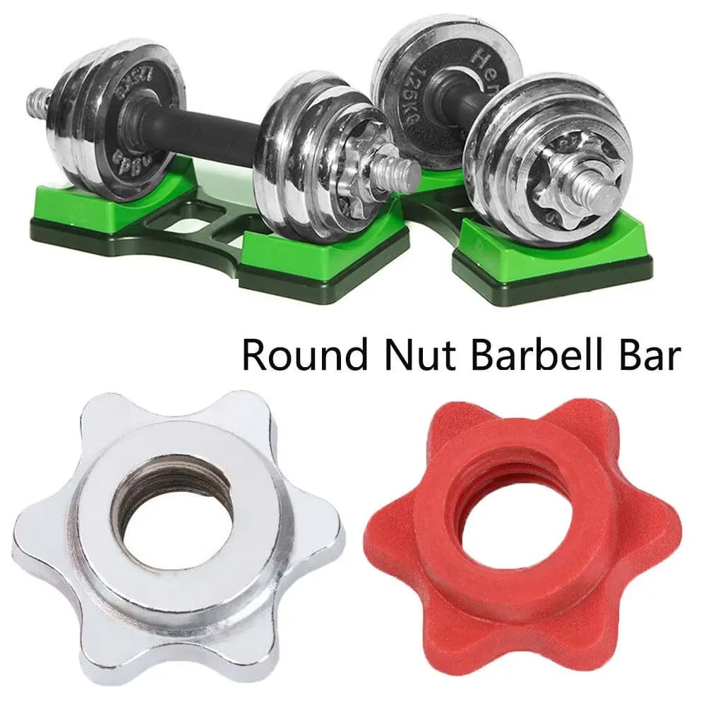 Accessori per Sollevamento Pesi in Acciaio Solido: Morsetti Spin-lock per Manubri, Dadi Esagonali per Manubri e Barre, Viti per Collari di Bloccaggio