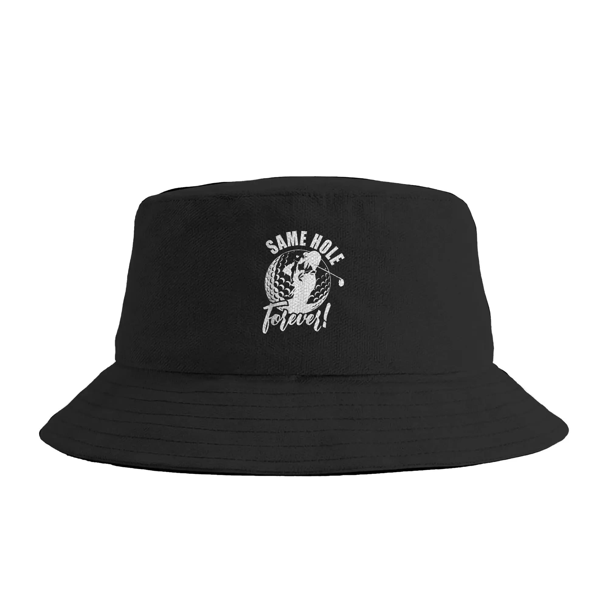 Funny Same Hole Forever Golfing Relationship Humor Marriage Bucket Hat For Unisex Fisherman Hats Funny Hunting Caps Sunscreen