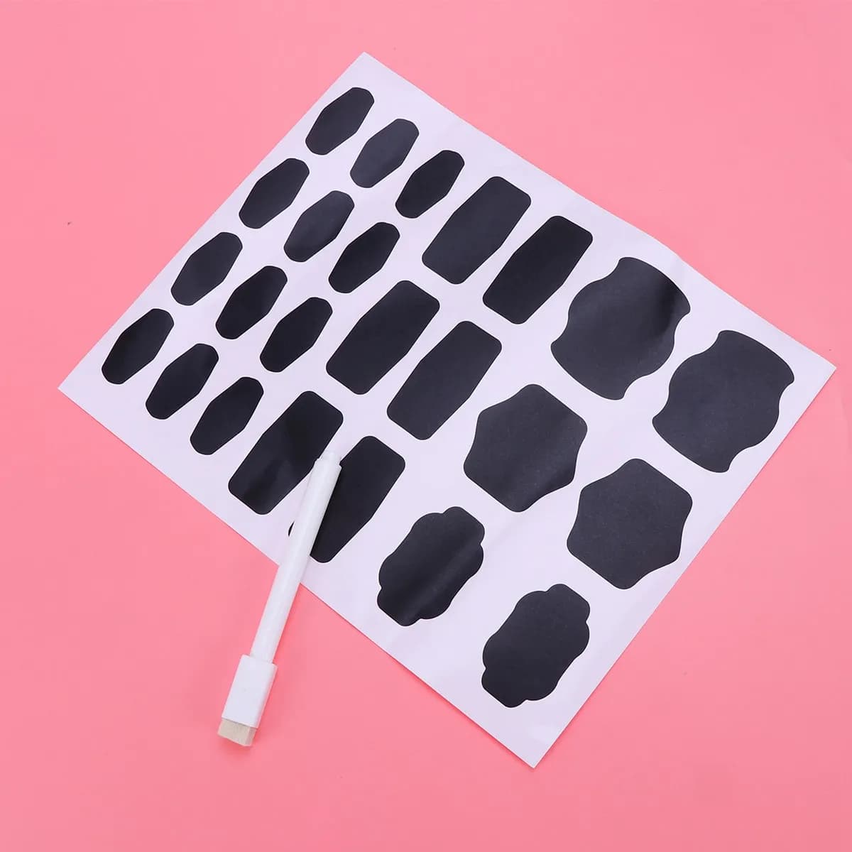 120Pcs Vinyl Blackboard Stickers Chalkboard Labels Set Waterproof Reusable Wipe Clean DIY Food Jar Spice Bottle Wine Label Party