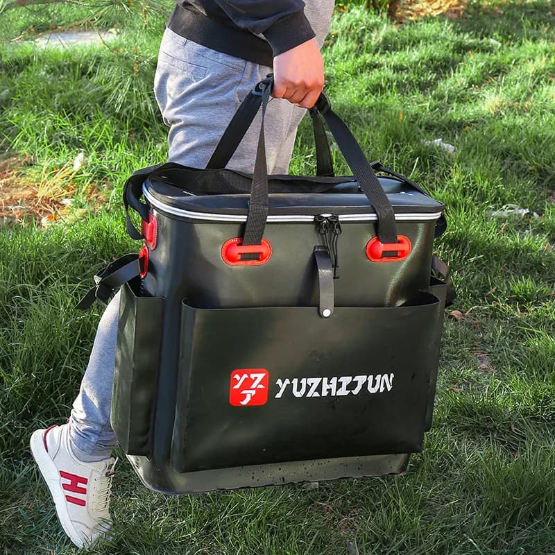 Fishing bucket Material fishing bag EVA Spalle ispessite Carry Fish Guard Secchio Fishing equipment box Y545