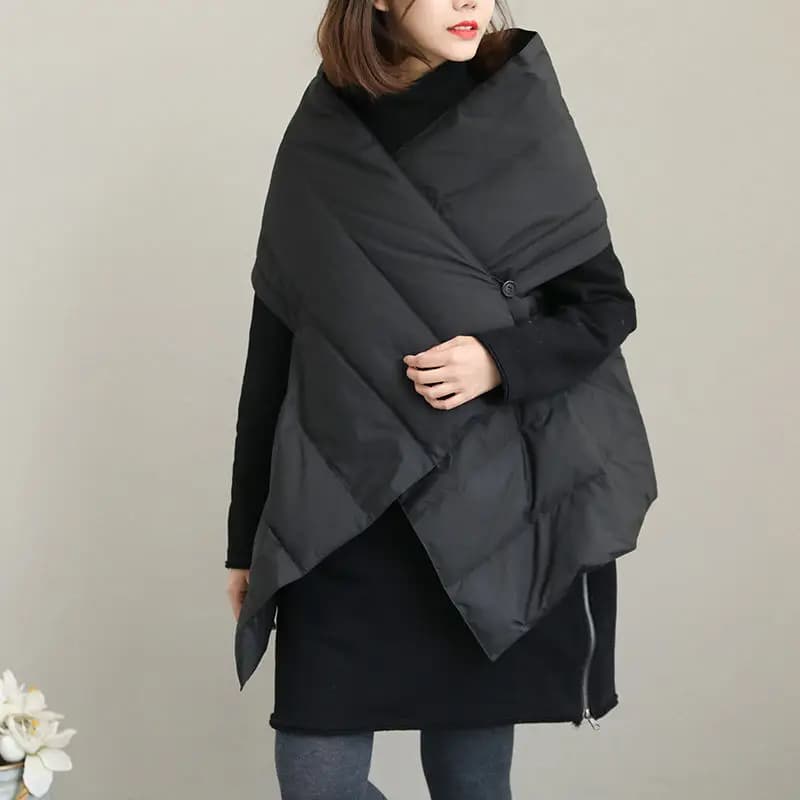 2024 inverno Huayu irregolare con cappuccio piumino da donna coreano grande cappotto gilet da donna gilet
