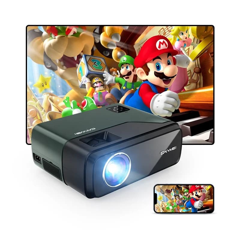 Proiettori LCD Professionali per Home Theater con Grande Schermo, Compatibili con Telefoni Android, PC e DVD