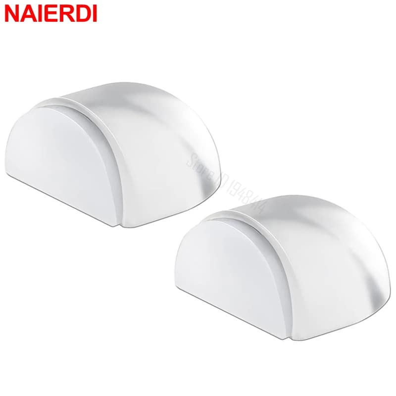 NAIERDI 2PCS Fermaporta trasparente Fermaporta in plastica autoadesiva per protezione da parete Porta Buffer Porta Hardware