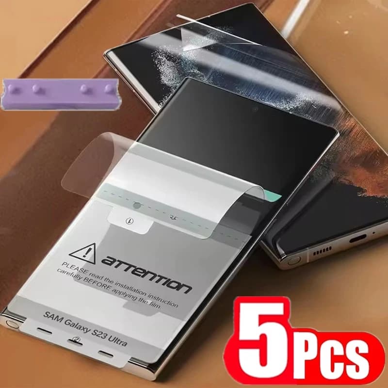 5 pezzi protezione schermo pellicola idrogel TPU copertura completa per Samsung Galaxy S25 S24 S23 S22 S21 S20 Nota 20 Ultra S25 Plus S24 S23 FE