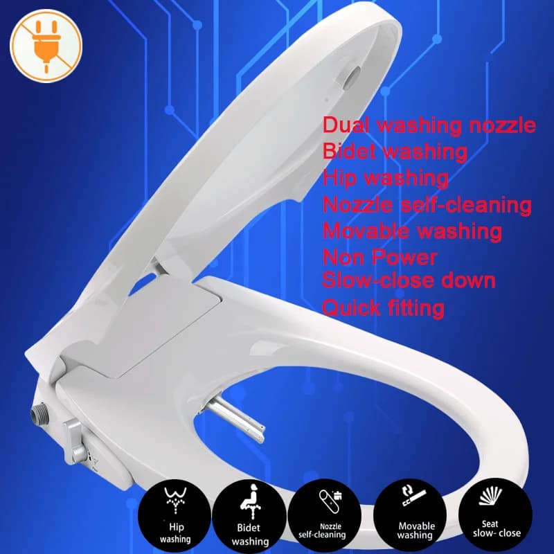 WETIPS Coperchio WC intelligente non elettrico WC Bidet giapponese Sedile WC Bril Glutei Tapa Wc Inteligente Japonesa Doccia Smart Cover
