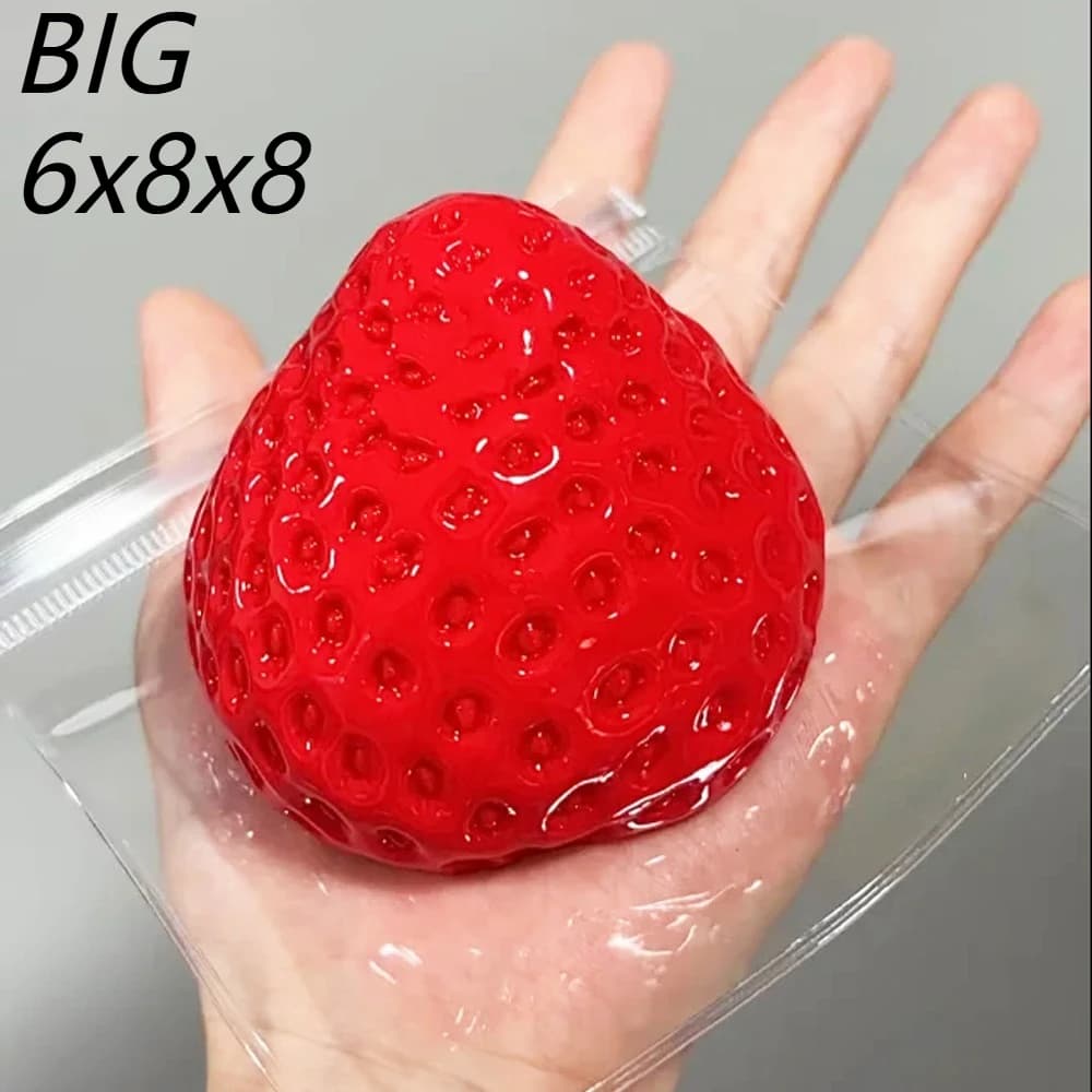 Strawberry Squeeze Toy Fidget Toy Slow Rebound Stress Relief Toy for Adults Office & Party Favors Squeeze Squishy Strawberry