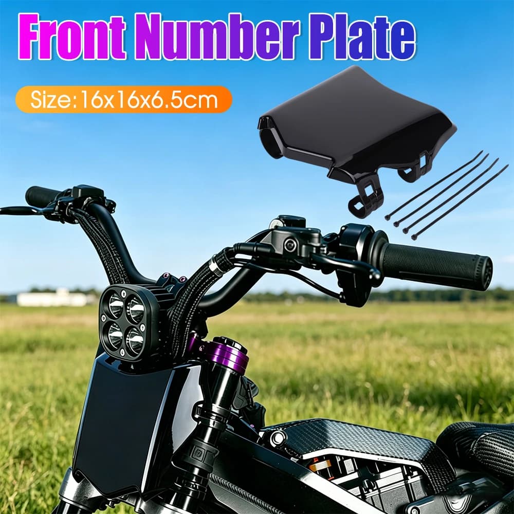Universal Plate Replacement for Super 73/ Tutti Soleil 01/ Ridstar Q20/ X16 Electric Dirt Bike Plate Replacement with Cable Ties