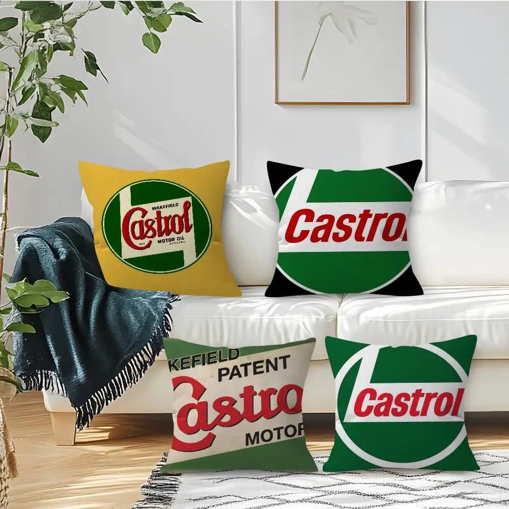 Logo C-Castrol Cushion Cushion Cover Pillowcase Upholstery Sofa Throw Pillow Home Decor Pillowcas