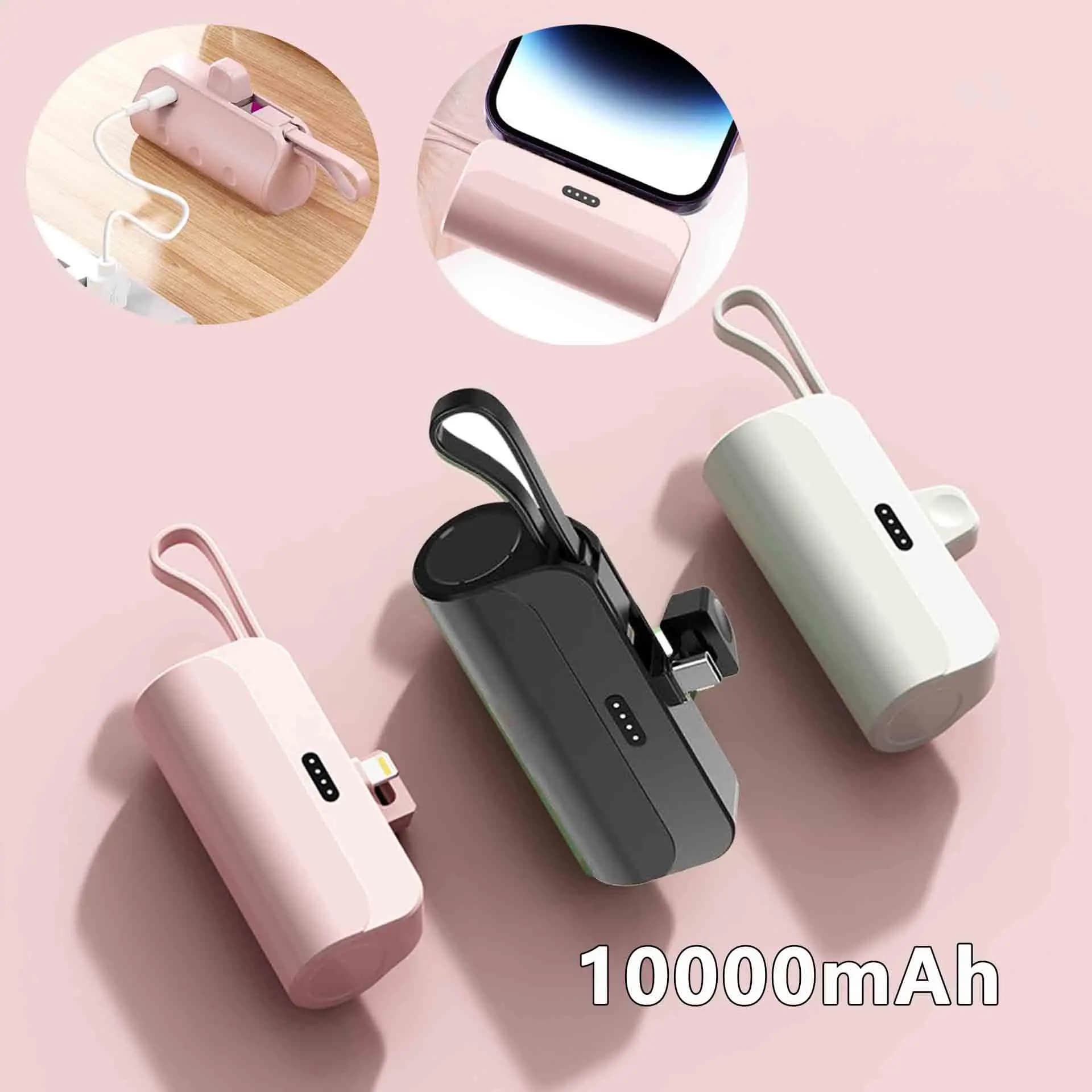 Caricatore per telefono Power Bank con mini capsule Plug and Play da 10000 mAh per Samsung iPhone