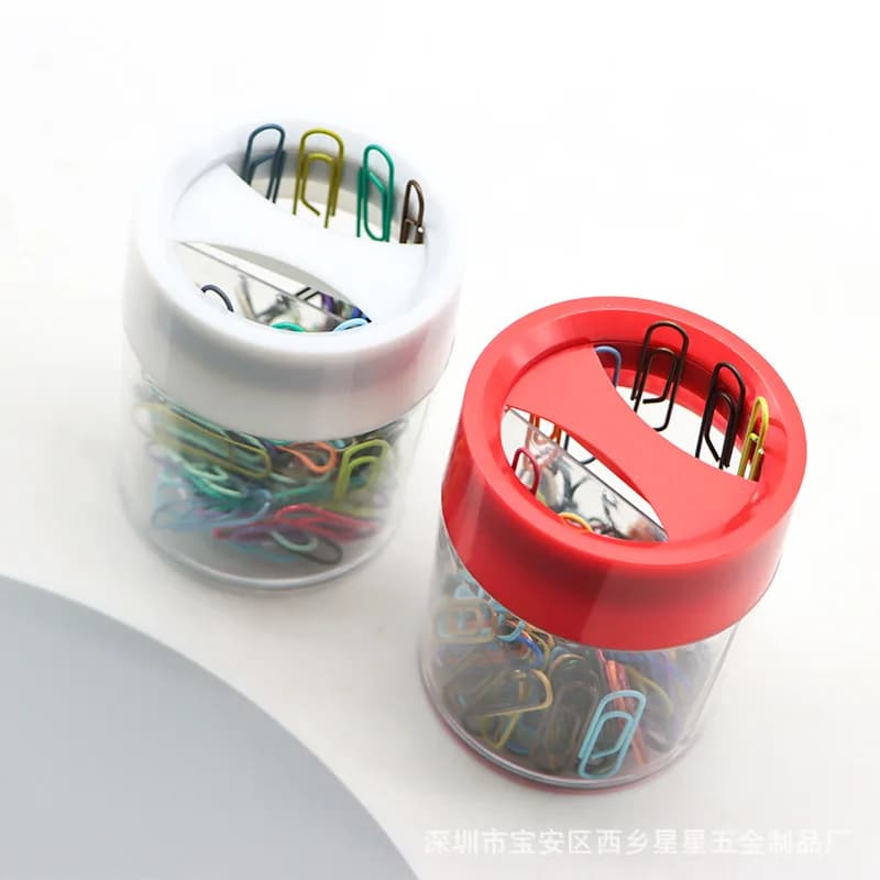 Scatola per graffette per clip da ufficio Porta graffette in metallo Porta clip da scrivania Clip magnetiche Dispenser Clip Contenitore Organizzatore da scrivania