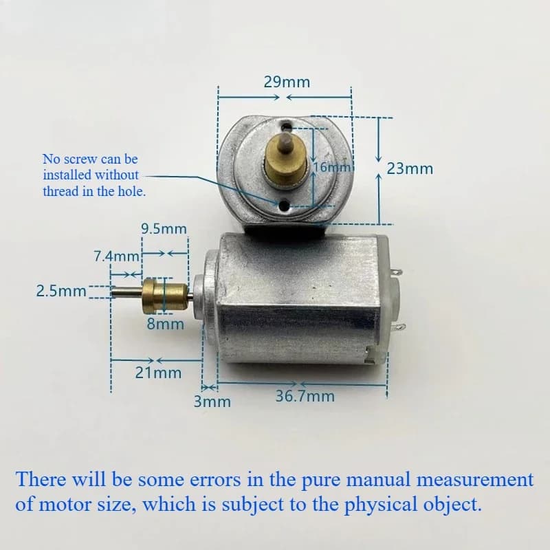 FF337/390-4138C DC Motor 2.4V3.2V3.7V Silent Large Torsion Push-shear Motor in Hair Clipper