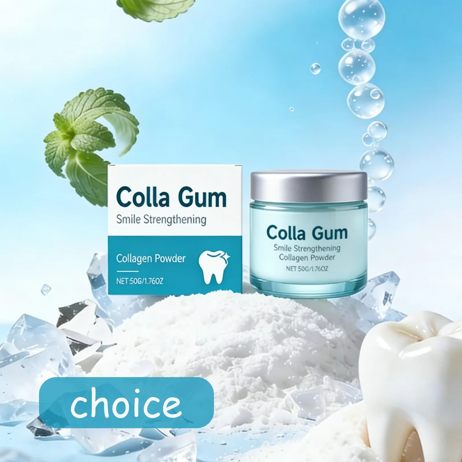 Powder Dentifricia Whitening 50g, Remove Plate, Care of the Magistrates, Hydroxypatitis, Collagen, Dentis Cleaning Powder