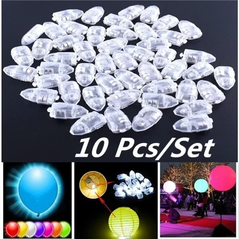 10 pz/set Luminoso Palloncino Luce LED Palloncino Interruttore Della Luce Lampeggiante Palloncino Luce Proiettile Colorato Palloncino Luce