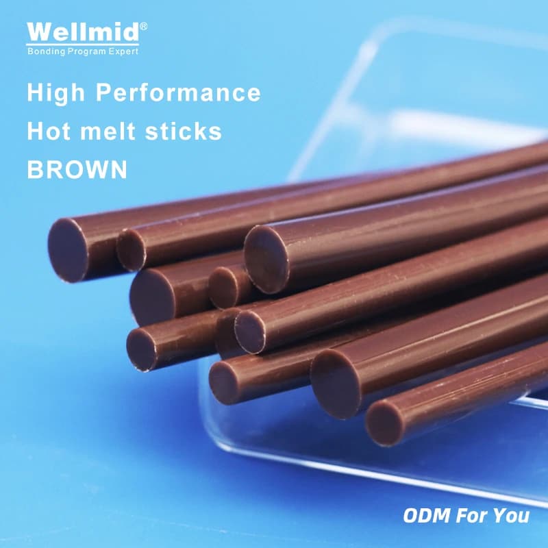 Stick di colla a caldo marrone 7mm 11mm × 150mm Materiale EVA per strumenti fai da te Giocattoli artistici Bond metallo legno per adesivo per incollaggio pistola termica
