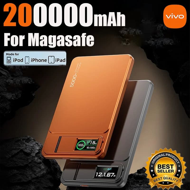VIVO 2026 CCC 200000mAh Sottile Banca di Potere Originale Per MagSafe Magnetico Senza Fili 20W Ricarica Veloce Batteria Portatile Per Samsung