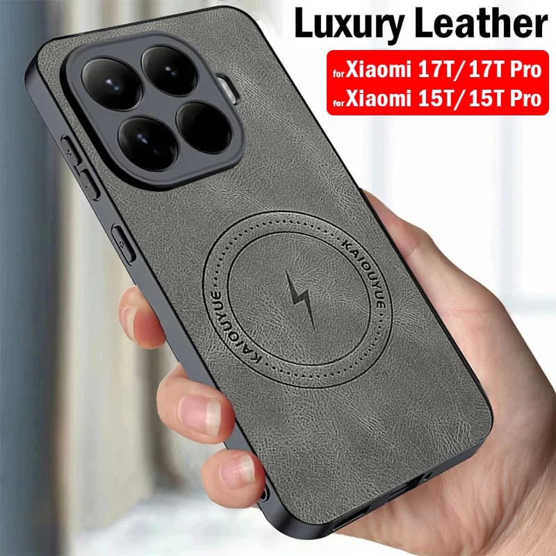 For Xiaomi 17T 15T Pro Case for Xiaomi Mi 15T Cover Luxury PU-Leather Hard Plastic Shockproof Phone Funda Protection Capa