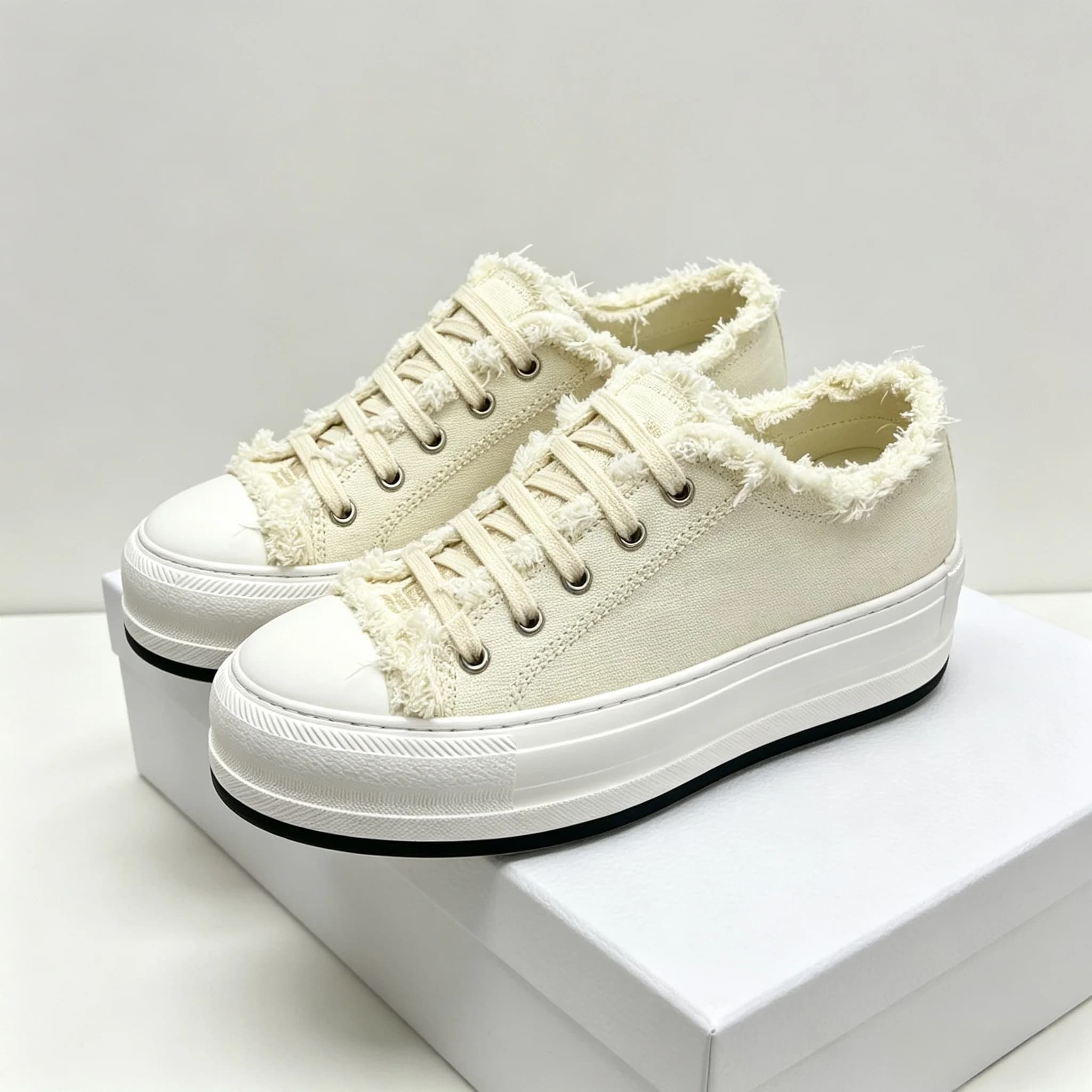 Luxury Brand Women's Canvas Shoes, Retro-style Sneakers, Height-increasing and Durable Soles, Perfect for Holiday Gifts.