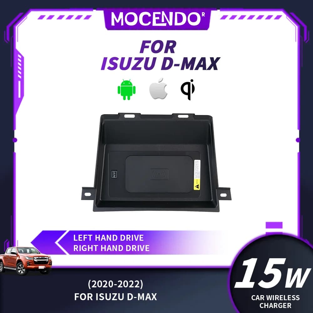 Per Isuzu D-Max 2020-2022, Caricatore Wireless Veloce 15W, Accessorio per Ricarica Telefono, Tappetino per Ricarica, Accessori Interni