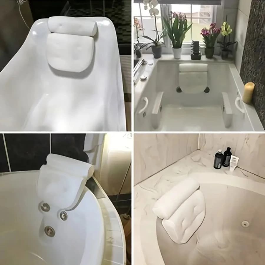 Cuscino/Tappetino per Vasca da Bagno 4D Mesh - Morbido Cuscino Antiscivolo per un Bagno Rilassante