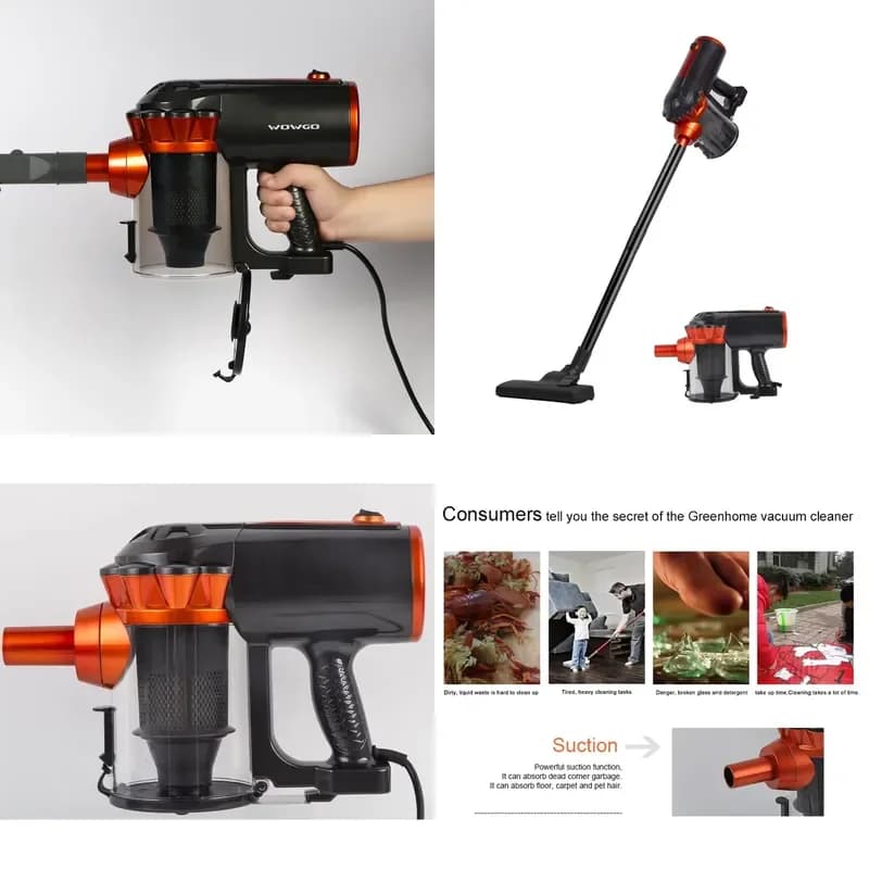 Cyclone Hand-held Floor Blanket Vacuum Cleaner with High Kpa Suction Power for Home Cleaning