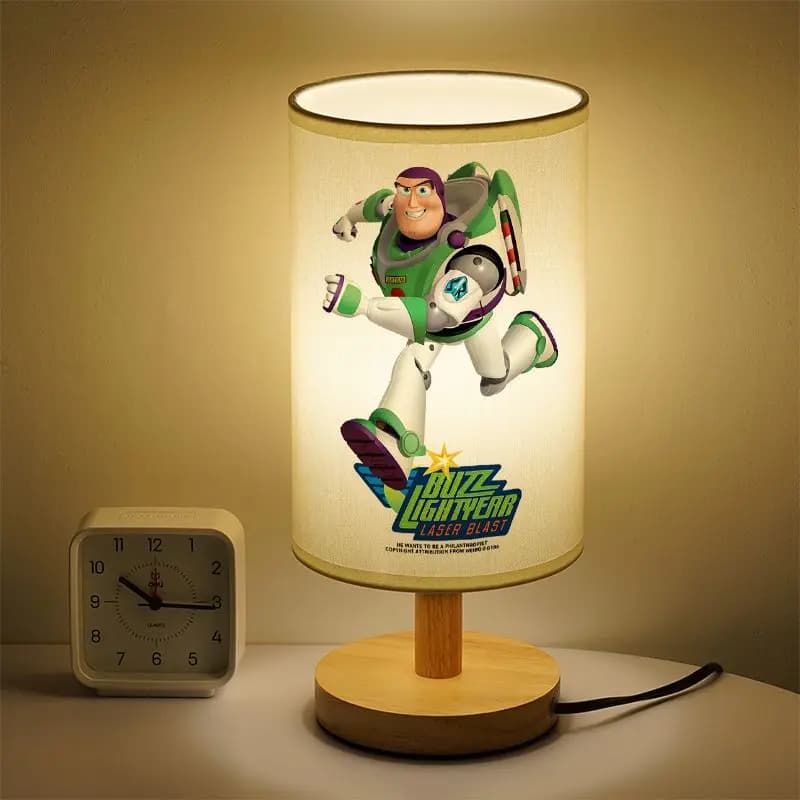 Cute Toy Story Buzz Lightyear Woody Night Light Desk Lamp Bedside Cartoon Lamp for Study Room Super Soft Glow Excellent Toys