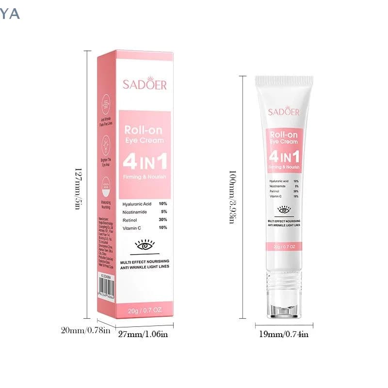[MP]1Pc SADOER Cream Contour Eyes Roll-on 4in1 Hydrating Anti Eyewear Bags Under Eyes Racking Nutrient Serum Eyes Beauty Skin Care