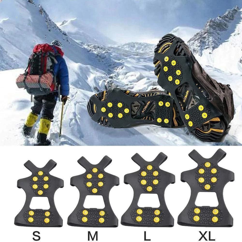 Ramponi da Arrampicata a 10 Denti, Copriscarpe Antiscivolo per Neve, Accessori Unisex per Escursionismo e Camminata