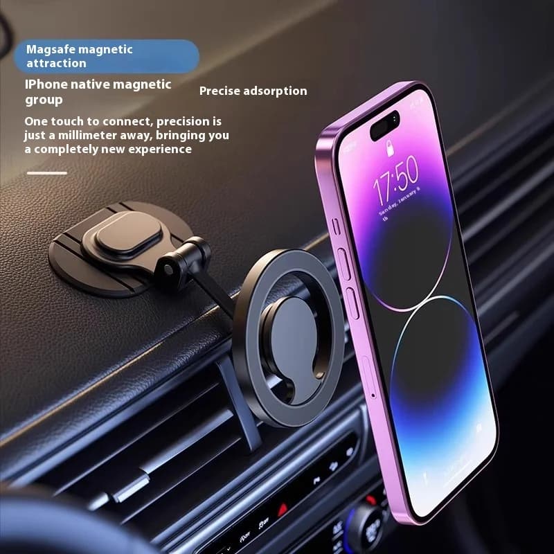2025 Nuovo supporto per auto per telefono cellulare Magsafe magnetico pieghevole rotante navigazione per auto Android Apple universale