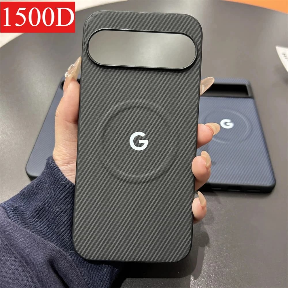 Business Sle 1500D Carbon Fiber Magnetic Phone Case for Google Pixel10 9 Pro XL 9A 8A Wireless Charging Shockproof Protect Cover