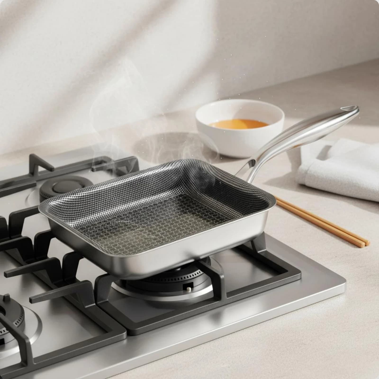 Non-Stick Tamagoyaki Pan Square Japanese Egg Roll Pan Long Handle Kitchen Breakfast Cooking Cookware Accessory