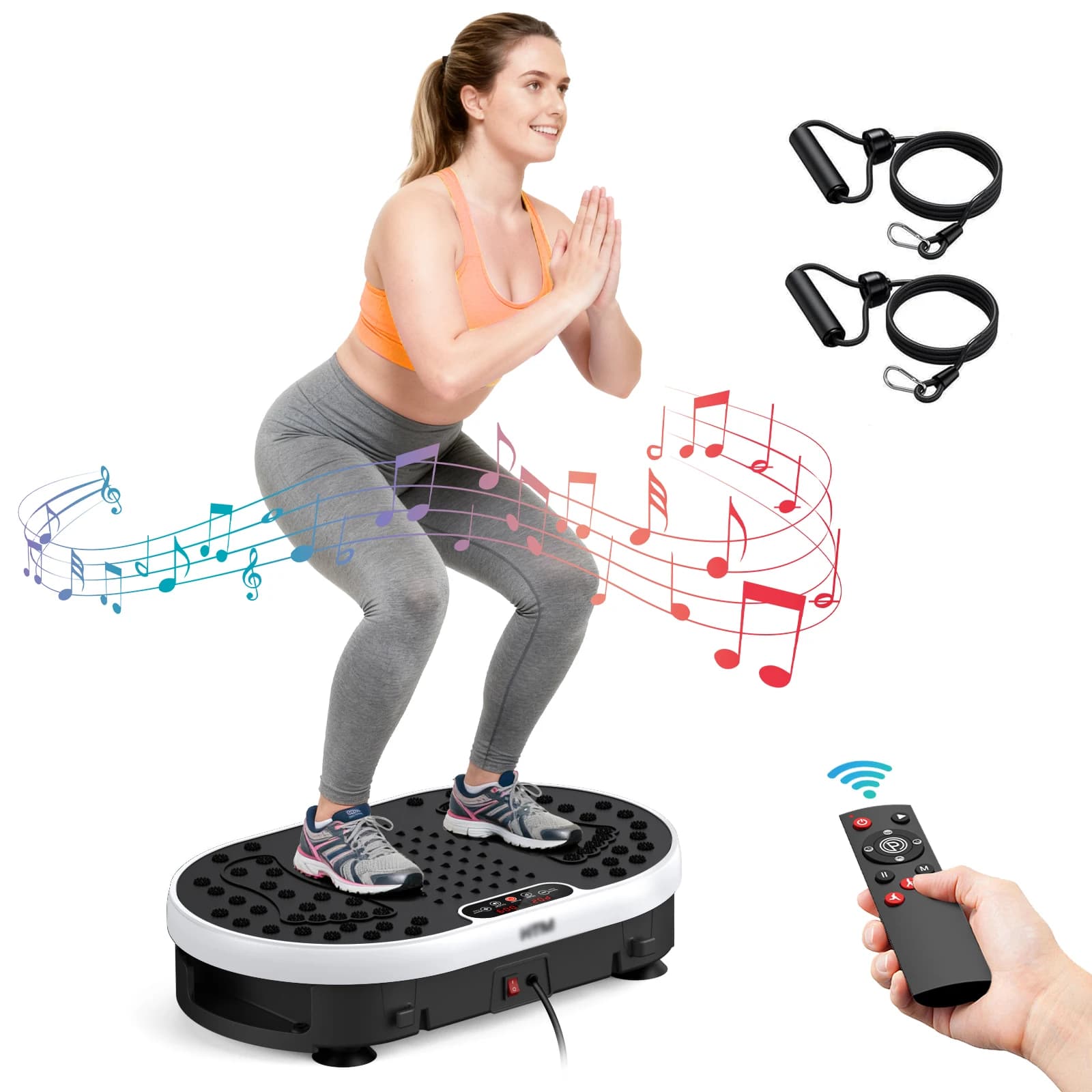 High Frequency Vibrant Platform for Burning Fats, 9 Programs, 120 Levels, Home Gym, Weight Loss, Remote Control